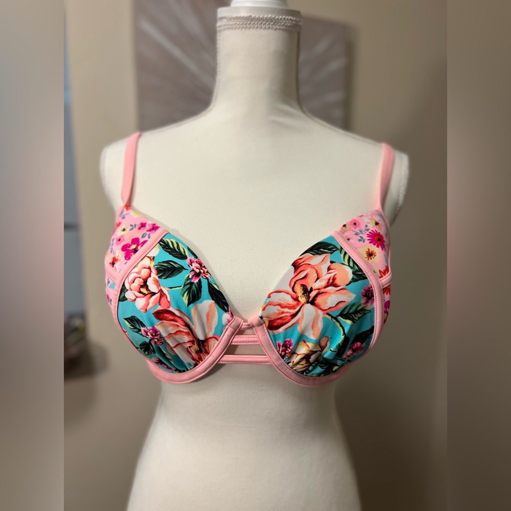 Multi-Pattern Floral Colorful Bikini Top